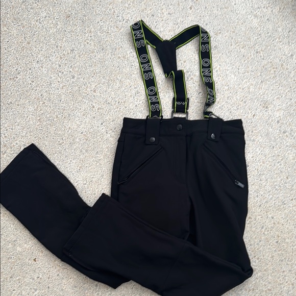 Women’s Ski Black Pants with Suspenders - Picture 1 of 6
